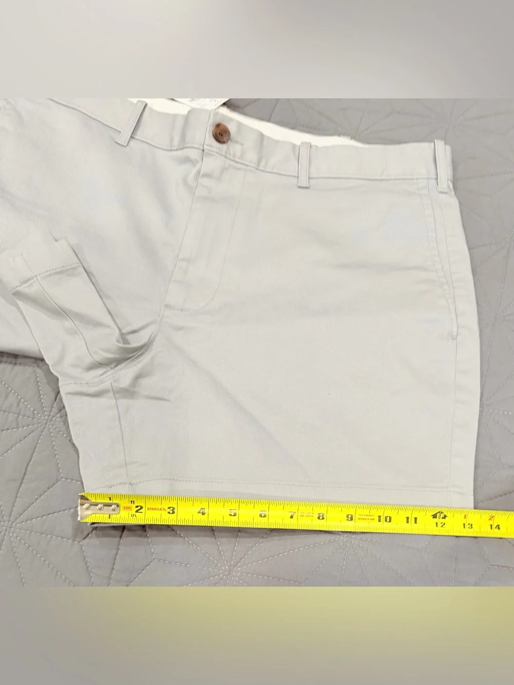 J. Crew Light Gray Flat-Front Stretch Shorts